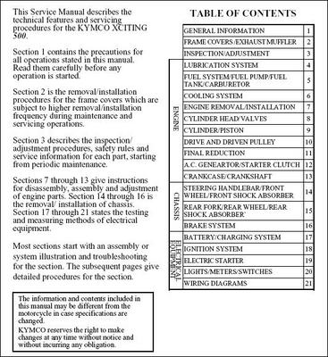 Product picture Kymco Xciting 500 2005-2006 Service Repair Manual & Part Catalog 