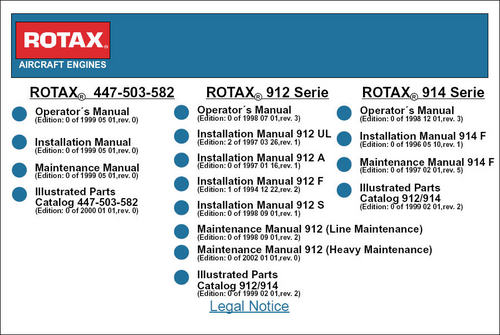 Product picture Rotax Aircraft Engine 447 503 582 912 914 Full Service manual